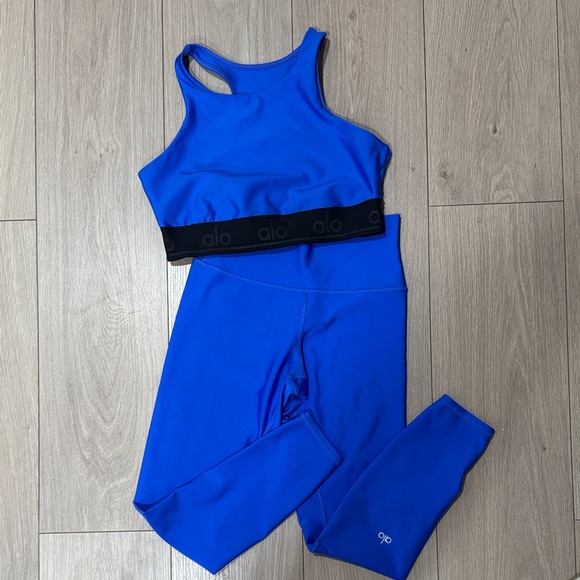 ALO Yoga Other - ALO Blue Sports Bra and Leggings